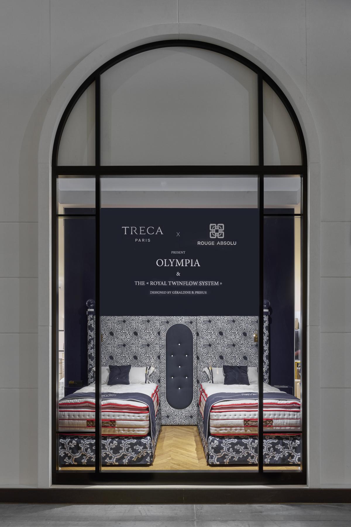 TRÉCA Paris et Géraldine B. PRIEUR, fondatrice de ROUGE ABSOLU, ont dévoilé le nouveau lit Olympia   au Salone del Mobile 2026
