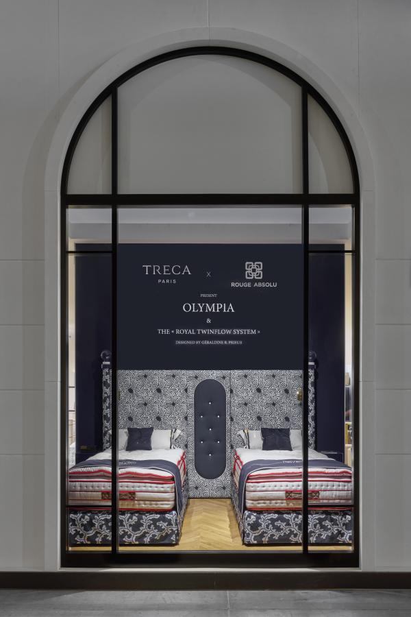 TRÉCA Paris et Géraldine B. PRIEUR, fondatrice de ROUGE ABSOLU, ont dévoilé le nouveau lit Olympia   au Salone del Mobile 2026